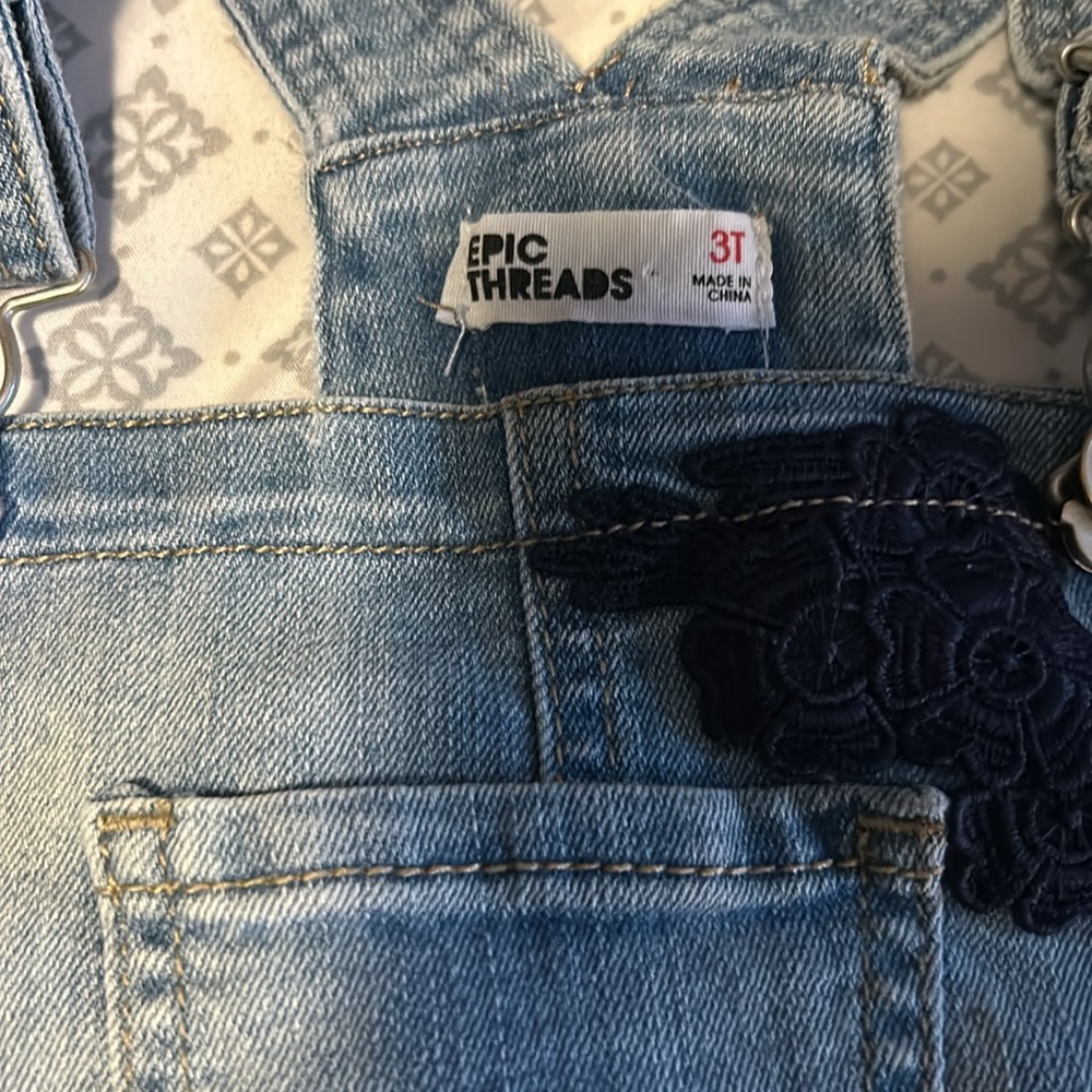 Epic Threads Embroidered Overalls - 3T - Picture 2 of 3